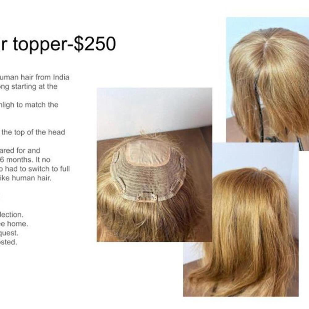 Custom Made Human Hair Topper